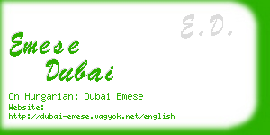 emese dubai business card